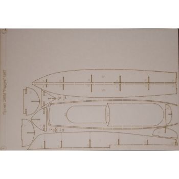 Spantensatz für Fluss-Ausflugsschiff Feodosia der Klasse Raduga, Projekt 485M (1967)  1:100 Paper Modeling 346
